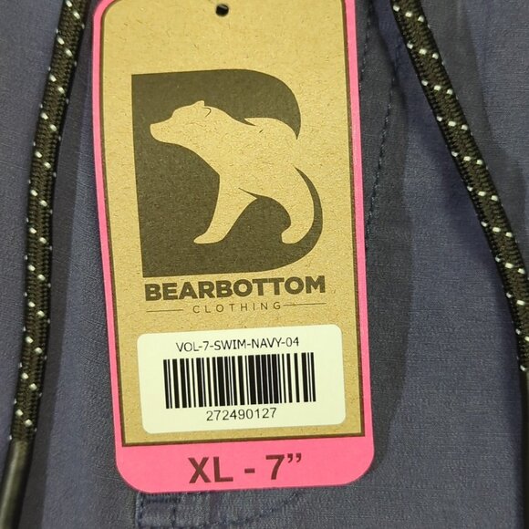 BearBottom Shorts Men's XL Navy Blue Volley Short 7" Hybrid Swim Drawstrings NWT - Picture 3 of 9